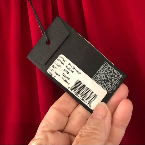 NWT Patterson J. Kincaid Sheer Blouse - Picture 7 of 13